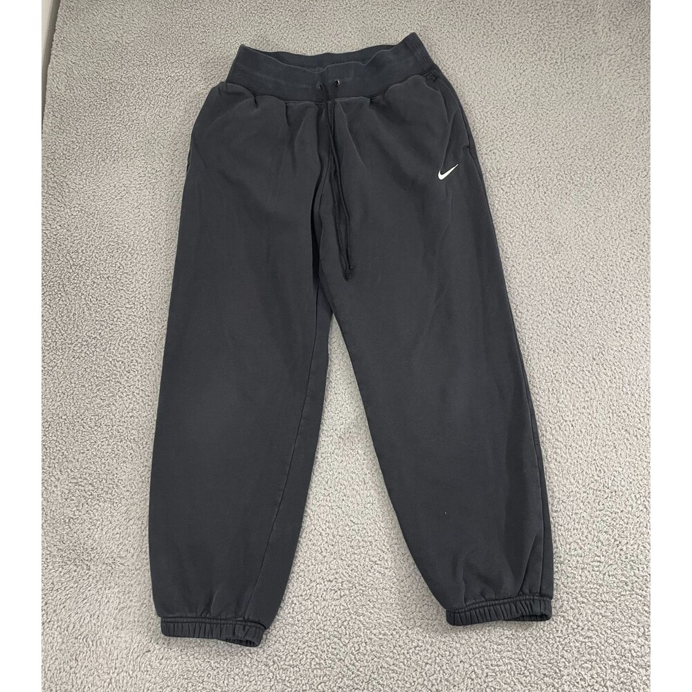 Nike Black Track Joggers with White Swoosh